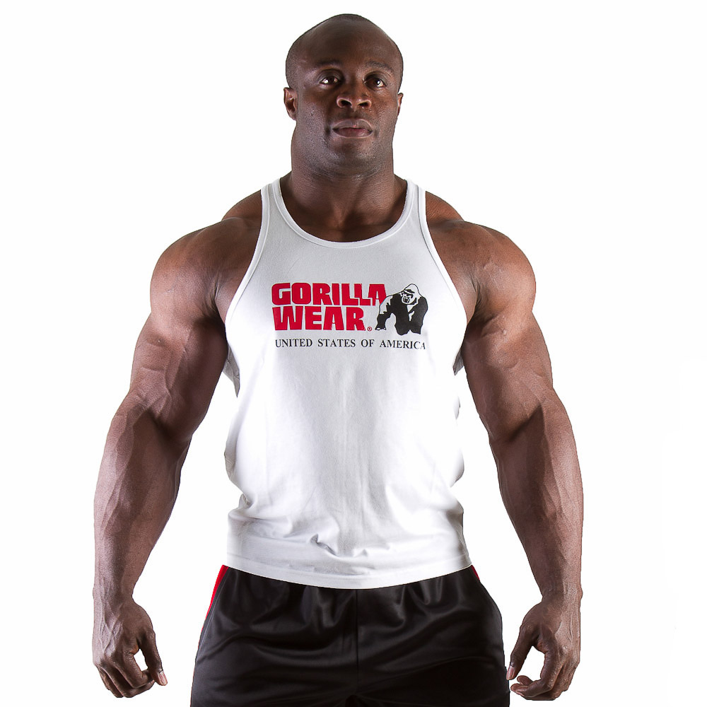 Gorilla Wear Classic Tank Top white für Bodybuilding und Fitness