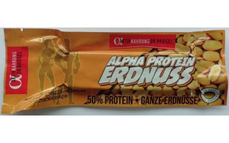 Alpha Aktivnahrung Alpha Protein Erdnuss - 50g Riegel