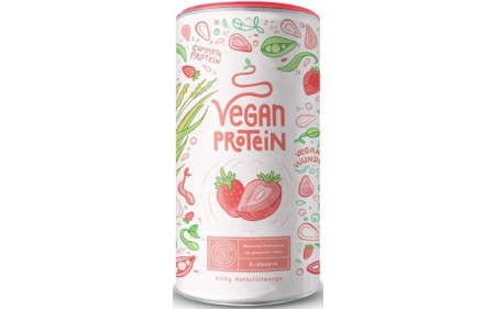 Organic Alpha Vegan Protein 600g Dose - Erdbeere - MHD 30.11.2023