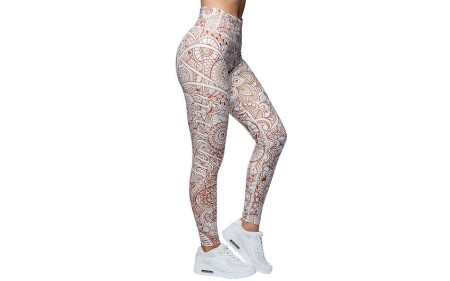 Anarchy Apparel Compression Leggings Mumbai - White/Brown