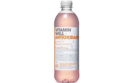 Vitamin Well Antioxidant - 500 ml - Pfirsich - MHD 01.02.2026