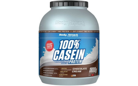Body Attack Casein 1,8kg Dose - Strawberry Cream -  MHD 30.11.2023