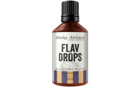 Body Attack Flav Drops 50ml - Blueberry - MHD 30.06.2024