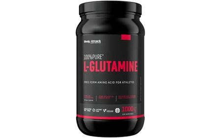 Body Attack 100% Pure L-Glutamine - 1000g