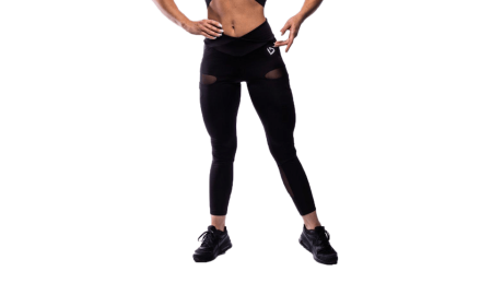 Fitnessvictim Women Black Mesh Victim Leggings