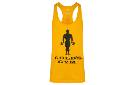 Golds Gym Muscle Joe Slogan Premium Tank - Gold 