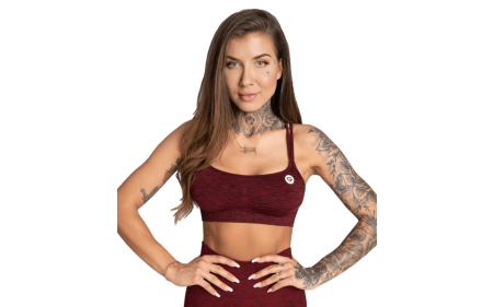 Gym Glamour Seamless Sports Bra - Burgund Melange