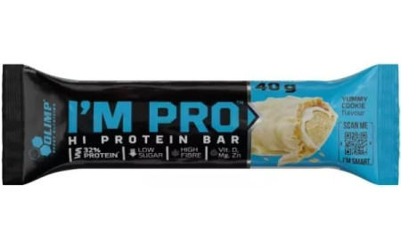 Olimp I'M PRO Protein Bar - 1 x 40g Riegel - Yummy Cookie - MHD 05.03.2025