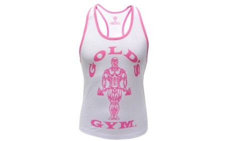 Golds Gym Ladies Loose Fit Stringer - White