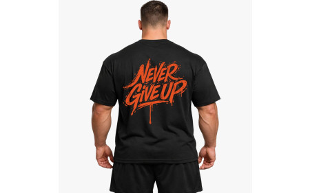 Never Give Up (Backprint) Oversized Shirt