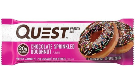 Quest Nutrition Quest Bar 1 x 60g Riegel - Chocolate Sprinkled Doughnut - MHD 01.03.2024