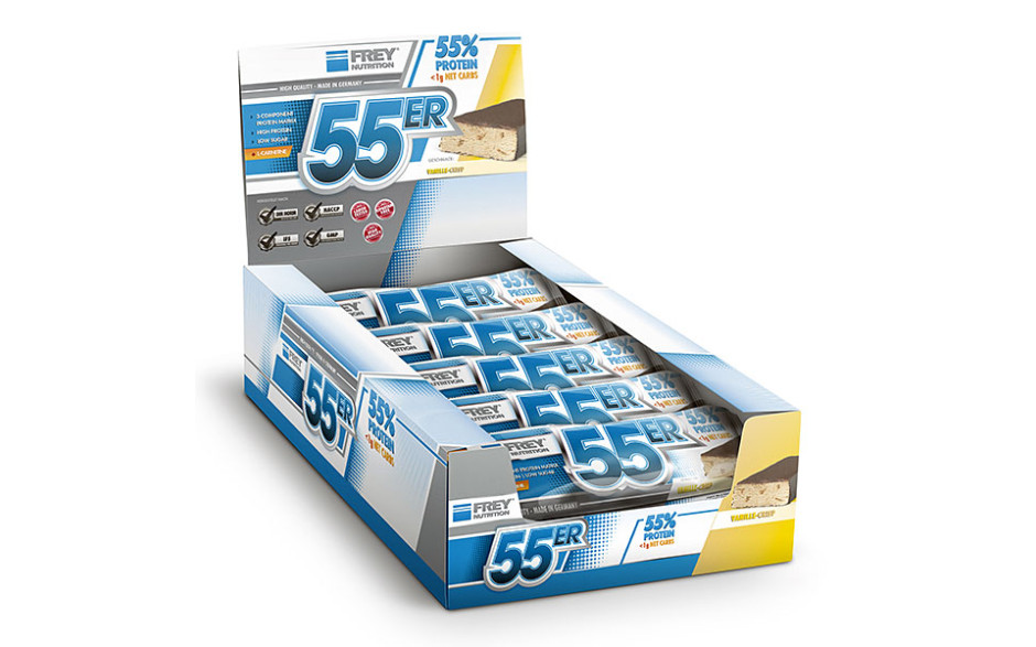 Frey Nutrition 55er - 20 x 50g Riegel-Vanilla Crisp