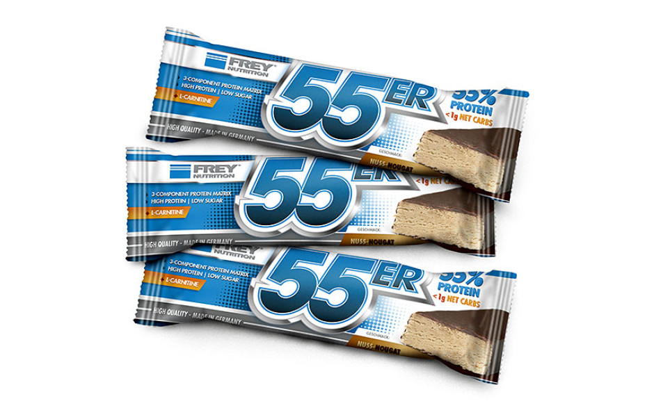Frey Nutrition 55er - 50g Riegel-Nuss Nougat