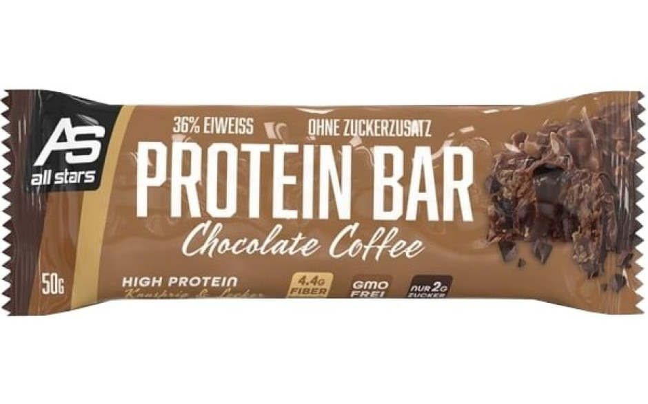 All Stars Protein Bar 1 x 50g Riegel - Chocolate Coffee - MHD 02.03.2024