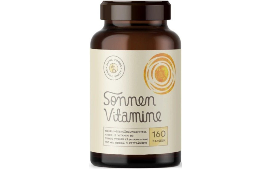 Alpha Foods Sonnenvitamine - 160 Kapseln - MHD 31.10.2023
