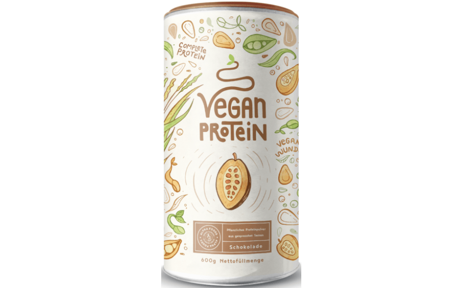 Alpha Vegan Protein 600g Dose - Schokolade - MHD 30.06.2023