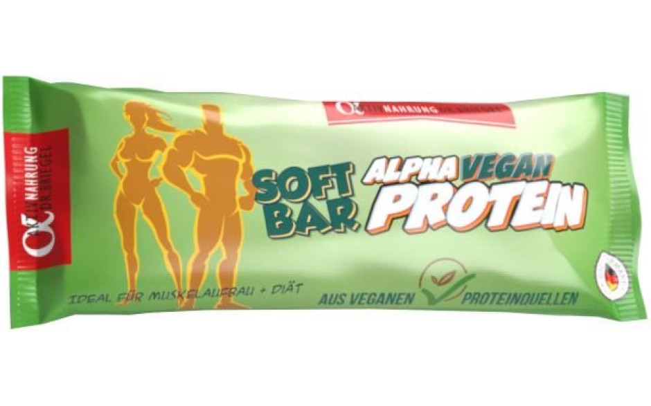 Alpha Aktivnahrung Vegan Protein Soft Bar - 1 Riegel - Schokolade - MHD Überschritten 15.10.2023