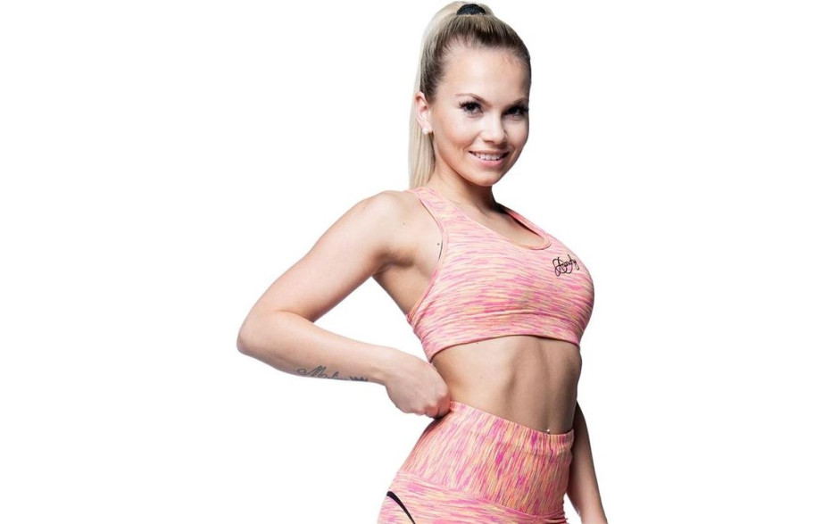 Anarchy Apparel Cushy Sports Bra - Pink/Gelb