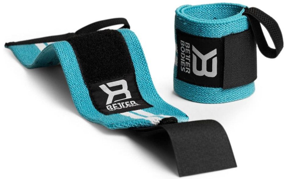 Better Bodies Womens Wrist Wraps - Aqua Blue