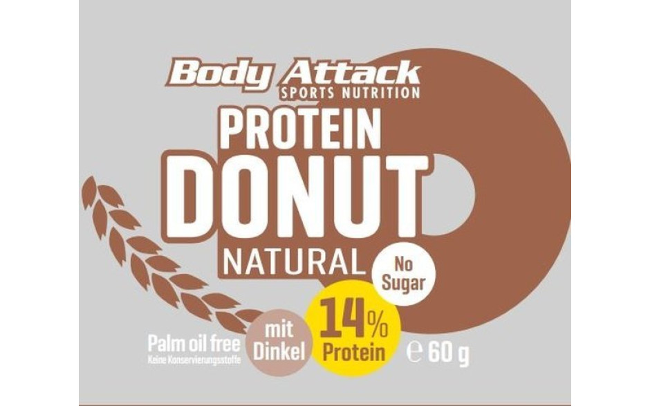Body Attack Protein Donut 1 x 60g - Natural - MHD 03.03.2026