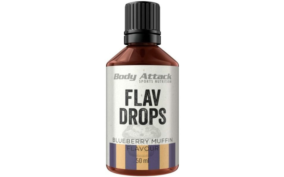 Body Attack Flav Drops 50ml - Blueberry - MHD 30.06.2024