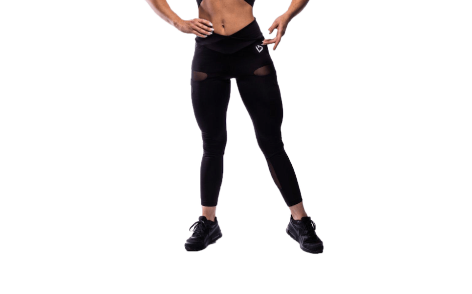 Fitnessvictim Women Black Mesh Victim Leggings