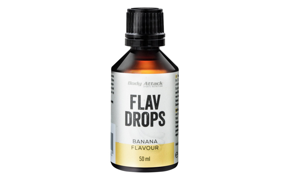 Body Attack Flav Drops 50ml - Banana - MHD 31.07.2024