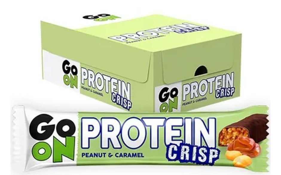 Go On Nutrition Protein Crisp Bar - 24 Riegel - Peanut Caramel - MHD 22.01.2024