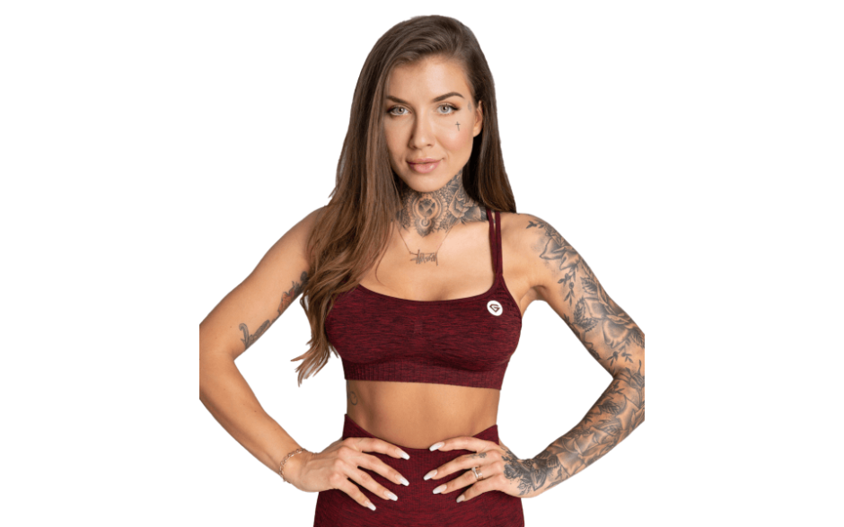 Gym Glamour Seamless Sports Bra - Burgund Melange