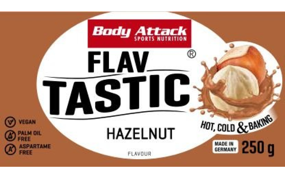Body Attack FlavTASTIC 250g Dose - Hazelnut - MHD 20.07.2023