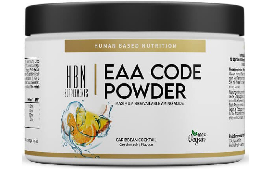 HBN EAA Code Powder 280g Dose - Caribbean Cocktail - MHD 31.12.2023
