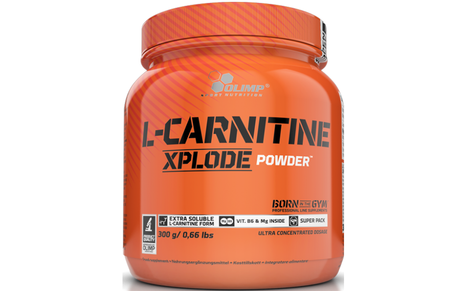 Olimp L-Carnitine Xplode Powder 300g - Orange Flavour - MHD 26.08.2023