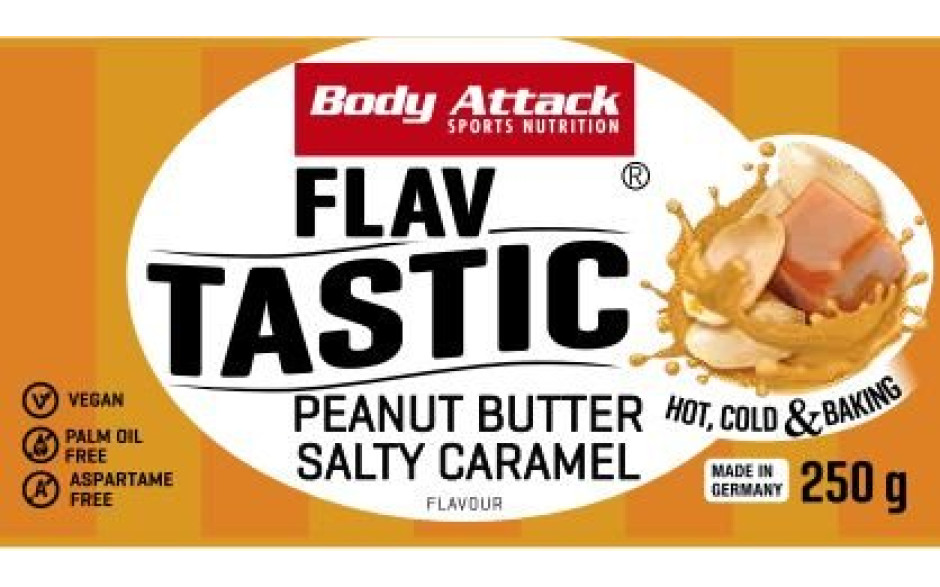 Body Attack FlavTASTIC 250g Dose - Peanut Butter Salty Caramel - MHD bereits überschritten 31.12.2024