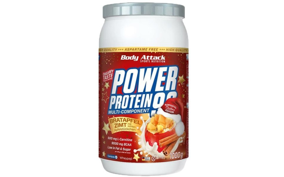 Bratapfel Zimt Xmas Edition - Body Attack Power Protein 90 - 1000g Dose - MHD 31.03.2023