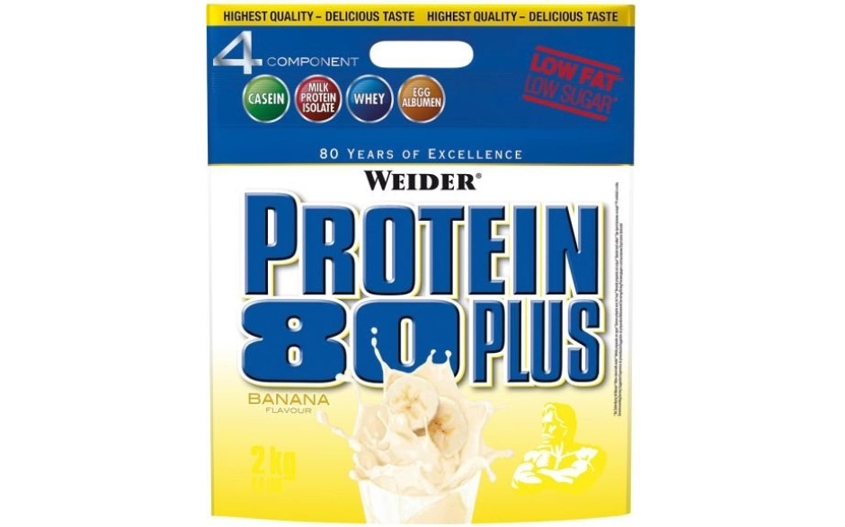 Weider Protein 80 Plus 2000g - Banana - MHD 30.04.2023