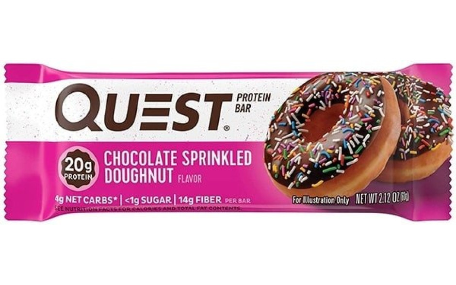 Quest Nutrition Quest Bar 1 x 60g Riegel - Chocolate Sprinkled Doughnut - MHD 01.03.2024