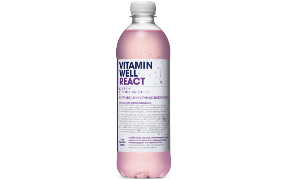 Vitamin Well React - 500 ml - Schwarze Johannisbeere - 01.02.2026