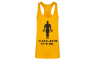 Golds Gym Muscle Joe Slogan Premium Tank - Gold 