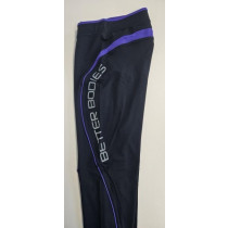 Better Bodies Fitness Long Tights - Black / Purple - L - Restposten