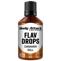 Body Attack Flav Drops 50ml - Cinnamon Roll - MHD 30.11.2025