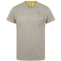 Golds Gym Emboss Print T-Shirt - Grey