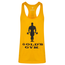 Golds Gym Muscle Joe Slogan Premium Tank - Gold 