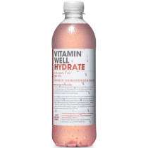 Vitamin Well Hydrate - 500 ml - Erdbeer Rhabarber - MHD 08.03.2026