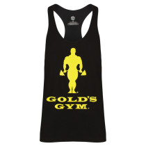 Golds Gym Muscle Joe Slogan Premium Tank - Schwarz Gold