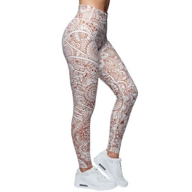 Anarchy Apparel Compression Leggings Mumbai - White/Brown