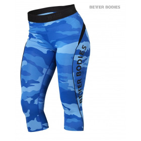 Better Bodies Fitness Curve Capri - Blue Camo