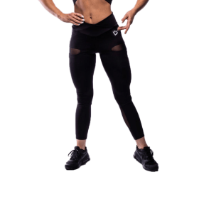 Fitnessvictim Women Black Mesh Victim Leggings