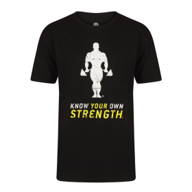 Golds Gym Premium Crew Neck T-Shirt - Black