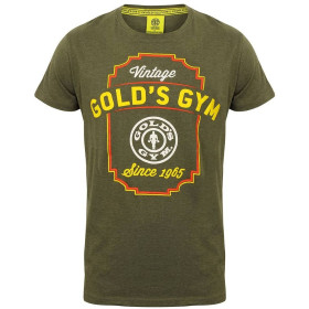 Golds Gym Printed Vintage Style T-Shirt - Army