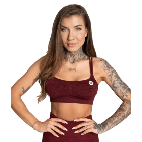 Gym Glamour Seamless Sports Bra - Burgund Melange